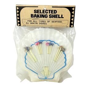 Nos Vintage Selected Baking Shells Japan Scallop Seafood Au Gratin Dishes Party